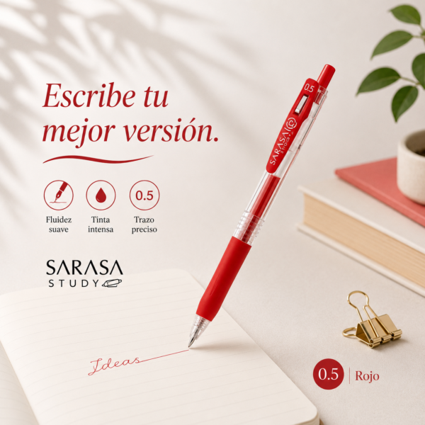 Sarasa 0.5 mm Rojo