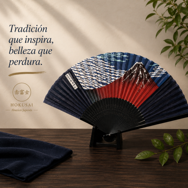 Abanico estilo Hokusai “Aka Fuji”