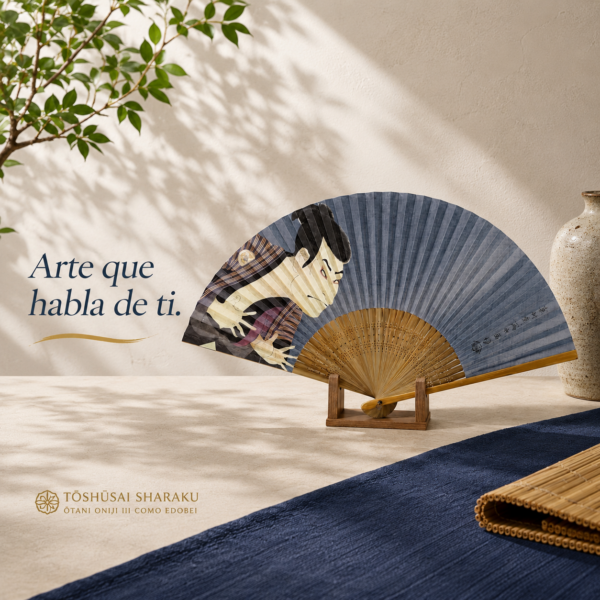 Abanico estilo Sharaku “Otani Oniji III como Edobei”